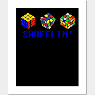 Rubik's cube shuffling Posters and Art